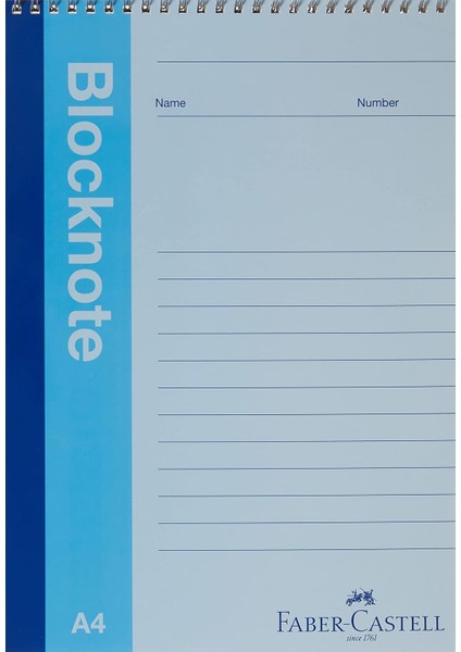 Bloknot, A4, 80 Yaprak, Düz, Karton Kapak, Spiral Cilt, 70G Kaliteli Kağıt, Asorti Renkler, Dayanıklı ve Kullanışlı