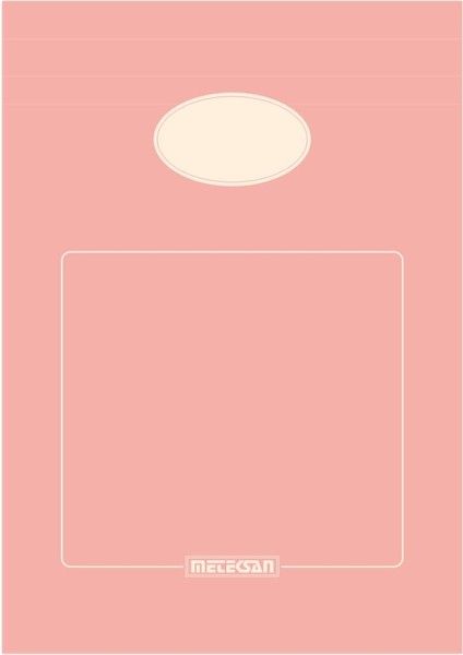 A5 Karton Kapaklı Bloknot, Pastel Serisi, 80 Yaprak, Düz, Somon