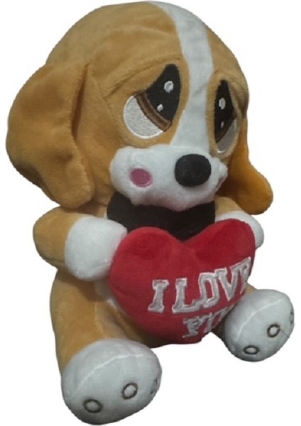 Kalpli Üzgün Köpek Peluş Oyuncak 25CM Açık Kahverengi fiyatları