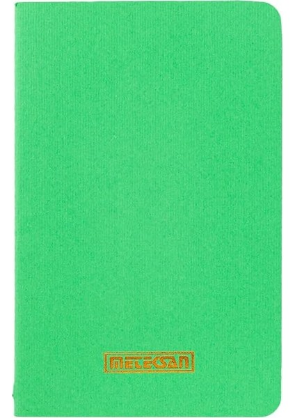 Notes 9X14 cm Karton Kapaklı Iplik Dikişli Defter, 24 Yaprak, Düz, Yaprak Yeşili
