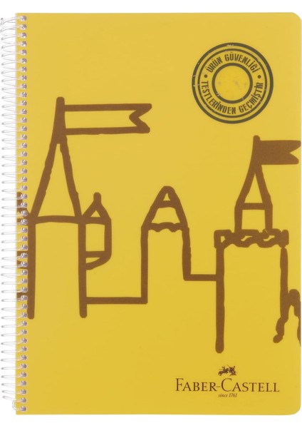 Şato Desenli Spiralli Defter, A4, 120 Yaprak, 70G Kağıt, Çizgisiz, Dayanıklı Kapak, Kolay Açılan Spiral Cilt, Asorti Renkler