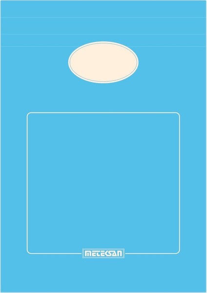 A5 Karton Kapaklı Bloknot, Akdeniz Serisi, 80 Yaprak, Düz, Gök Mavisi