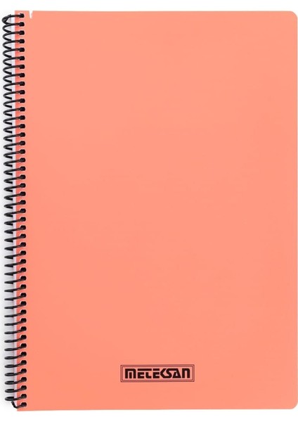 Karina Pastel Serisi, A4 100 Yaprak Kareli Pp Kapaklı Spiralli Defter, Pembe