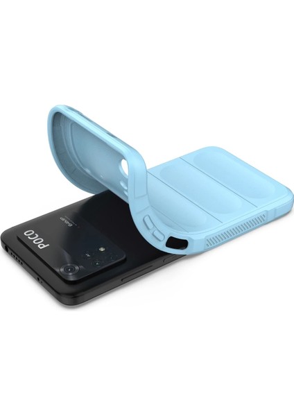 Xiaomi Poco M4 Pro 4g Kılıf Optimum Silikon - Sky Blue Mrayd