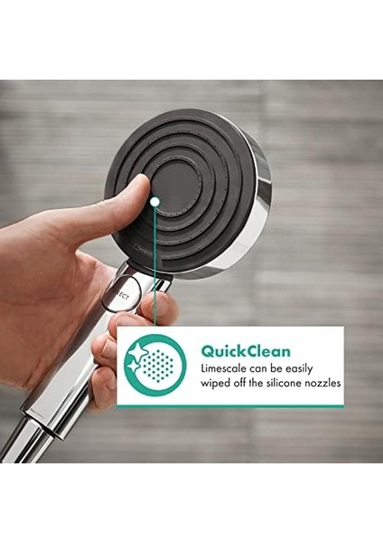 Pulsify S Duş Başlığı, Duş Başlığı, 1 Püskürtme Türü, Kireç Önleme Fonksiyonu, Krom, Plastik