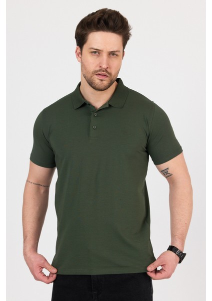 Regular Fit Penye Esnek Polo Yaka Tişört