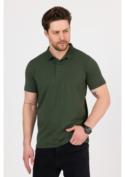 Regular Fit Penye Esnek Polo Yaka Tişört fırsatları
