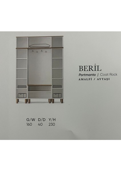 Beril Mdf Portmanto