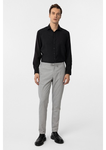 Slim Kalıp Gri Bağcıklı Jogger Pantolon fiyatları