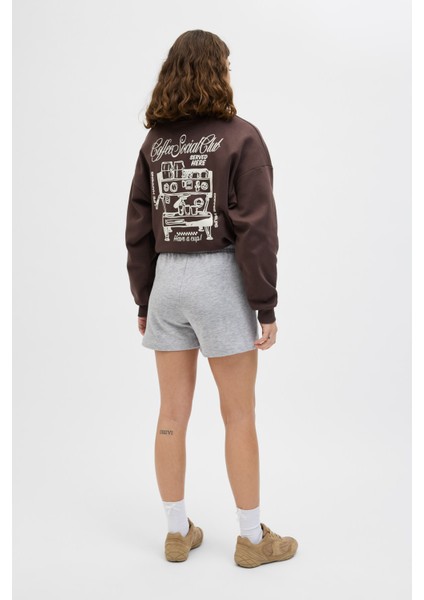 JXALFA REG HW SHORTS SWT GRI MELANJ Kadın Şort modelleri