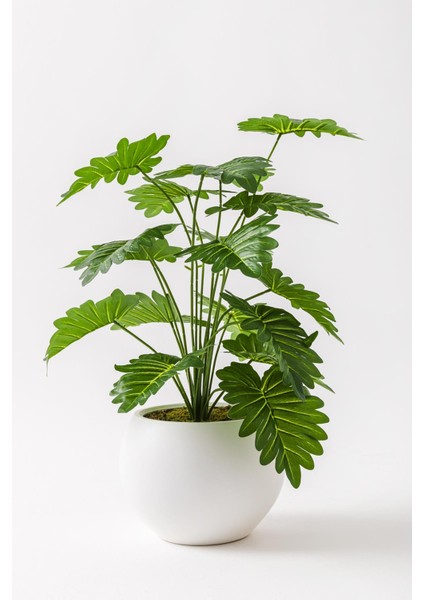 Salon Köşe Yapay Çiçeği 70 cm Küre Saksı