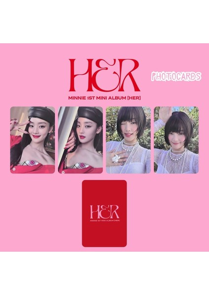 (G)I-Dle Mınnıe '' Her '' Photocards Set Red