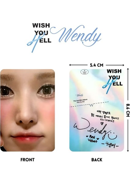 Red Velvet Wendy '' Wish You Hell '' Photocards Set fiyatları