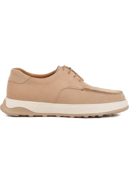 Ayakmod Premium 8212 M Bej Nubuk Hakiki Deri Erkek Sneaker