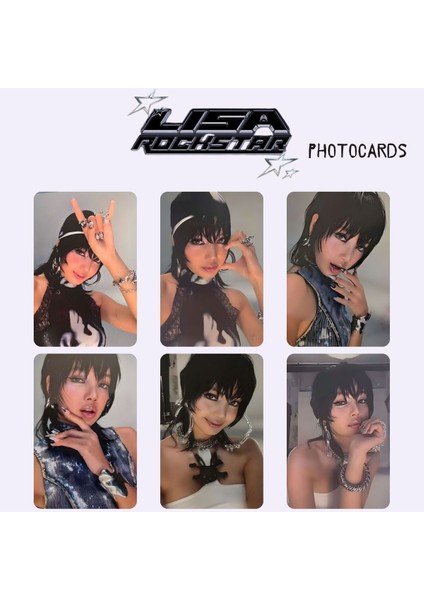 Blackpınk Lisa '' Rock Star '' Photocards Set 2