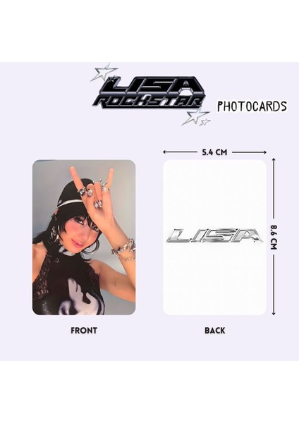 Blackpınk Lisa '' Rock Star '' Photocards Set 2 modelleri