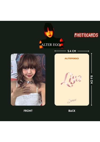 Blackpınk Lisa '' Alter Ego '' Sunnı Photocards Set fiyatları