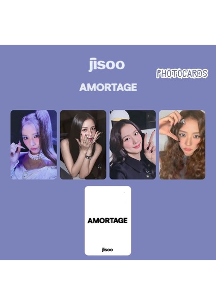 Blackpınk Jisoo '' Amortage '' Photocards Set Pob 3
