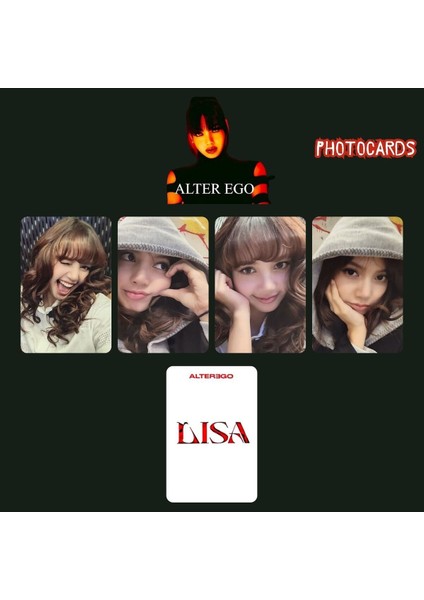 Blackpınk Lisa '' Alter Ego '' Photocards Set Pob 1