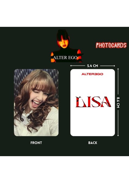 Blackpınk Lisa '' Alter Ego '' Photocards Set Pob 1