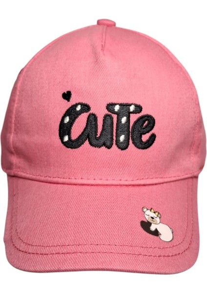 Spteks Kitti 1-3 Yaş Kız Çocuk Bebe Koyu Pembe Renk Baskı Figürlü Yazlık Şapka modelleri