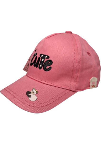 Spteks Kitti 1-3 Yaş Kız Çocuk Bebe Koyu Pembe Renk Baskı Figürlü Yazlık Şapka fırsatları