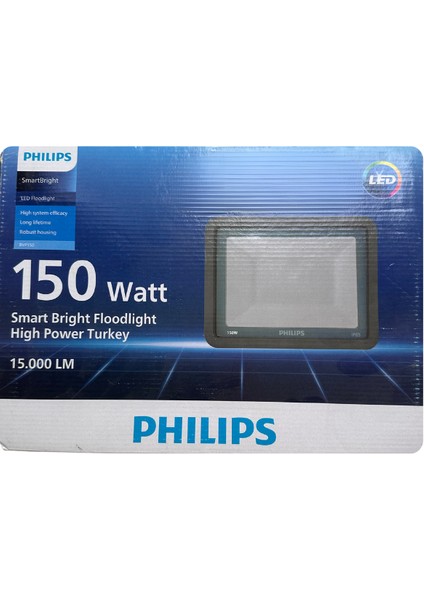 (1 Adet) Phılıps 150W Projektör Beyaz (6500K) BVP150 G2 LED150 Cw Psu Swb Tr