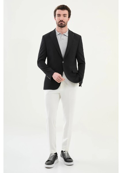 Mono Yaka Kapak Cep Detaylı Ceket