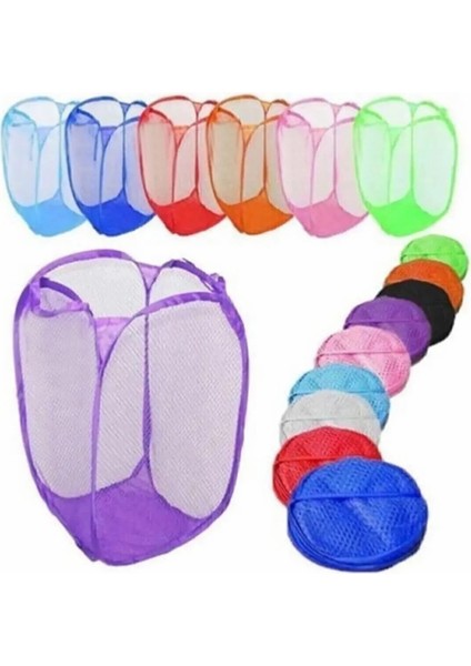 Çok Amaçlı Katlanır Oyuncak Filesi ve Pratik Çamaşır Sepeti Renkli fiyatları