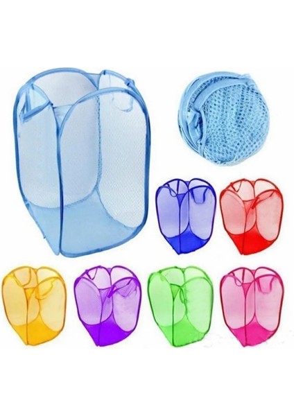 Çok Amaçlı Katlanır Oyuncak Filesi ve Pratik Çamaşır Sepeti Renkli fırsatları