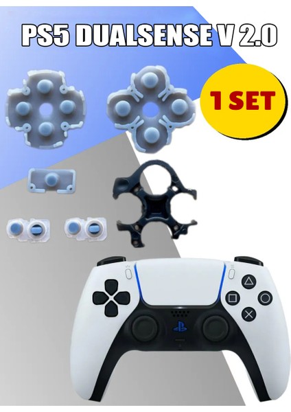 Ps5 İç Lastik V2 Silikon İletken PS5 Dualsense Versiyon 2 Tamir Yedek Parça