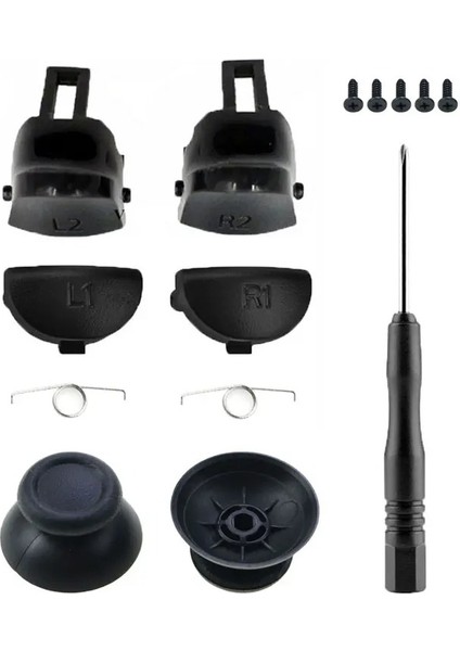040 050 055 Analog Topuz Omuz Tuşu Tetik Yedek Vida Tornavida Set Ps4 Kol Tamir Yedek Parça