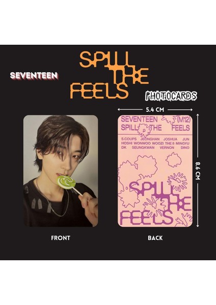 Seven Teen Wonwoo '' Spill The Feels '' Photocards Set fiyatları