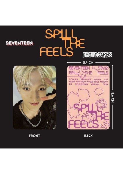 Seven Teen Dk '' Spill The Feels '' Photocards Set fiyatları