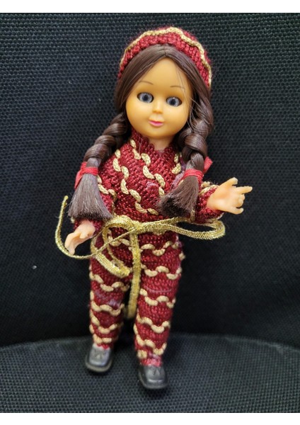 Kırmızı Kız Bebek Oyuncak Biblo Obje Gözleri Hareketli El Yapım 14CM Cameo Vinly Baby Doll 1 Adet