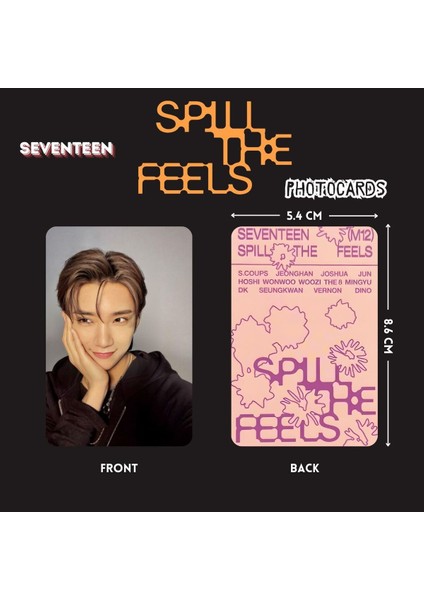 Seven Teen Joshua '' Spill The Feels '' Photocards Set fiyatları