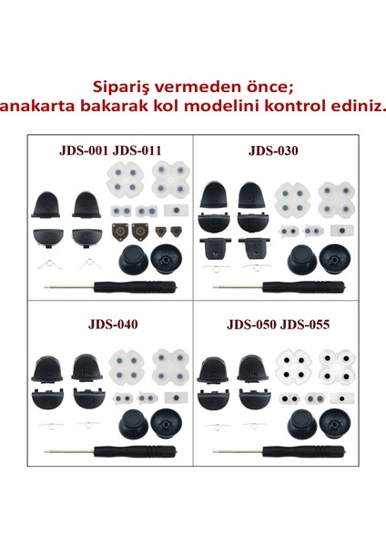 001 010 011 Iç Lastik Silikon Topuz Omuz Tuşu Tetik Tornavida Tamir Set Ps4 Kol Yedek Parça