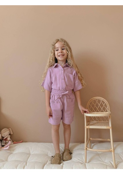 Kız Çocuk Müslin Kumaş Gömlekli Takım fırsatları