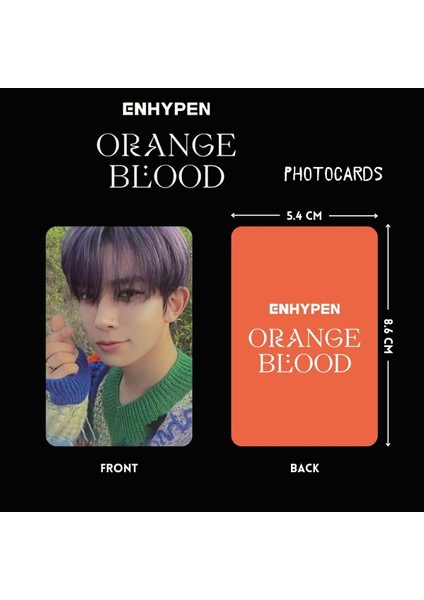 Enhypen Heeseung '' Orange Blood '' Photocards Set