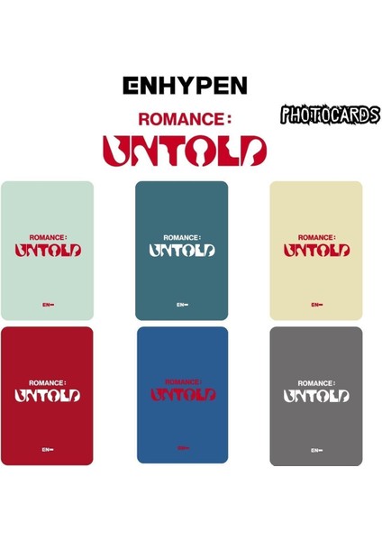 Enhypen Sunghoon '' Romance : Untold '' Photocards Set
