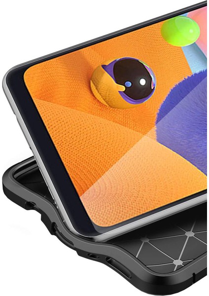 Samsung Galaxy A31 Kılıf Focus Derili Silikon - Kırmızı Ynsmr