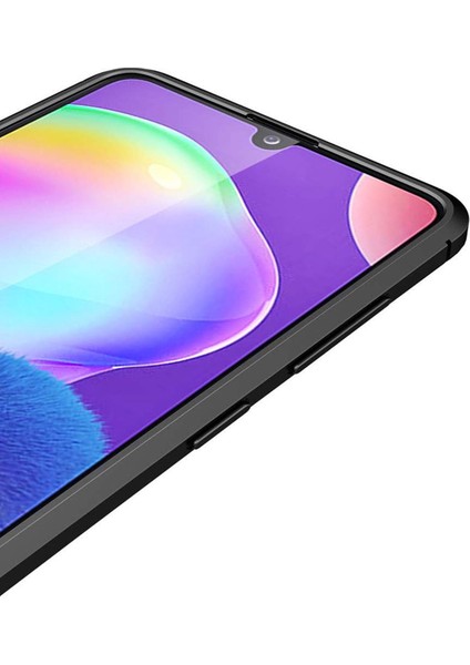 Samsung Galaxy A31 Kılıf Focus Derili Silikon - Kırmızı Ynsmr