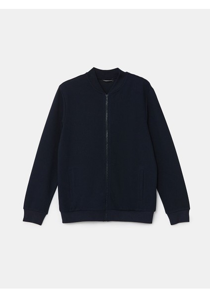 Yeni Sezon Kolej Yaka Uzun Kollu Erkek Fermuarli Sweatshirt - S50822Z8 indirimleri