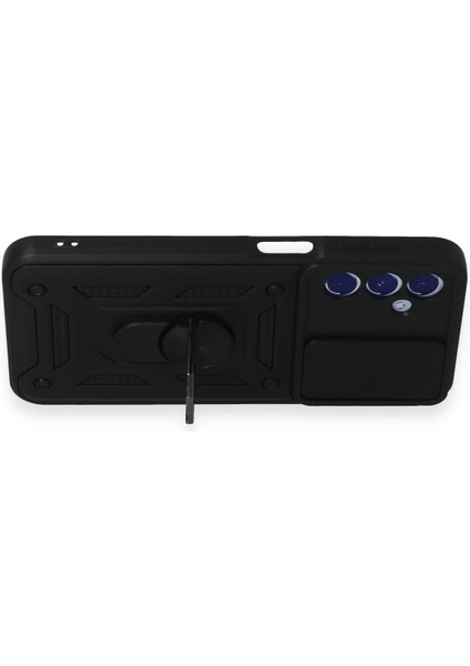 Samsung Galaxy M34 5g Kılıf Pars Lens Yüzüklü Silikon - Siyah Mrayd