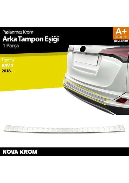 Toyota Rav4 Krom Arka Tampon Eşiği 2018 Üzeri