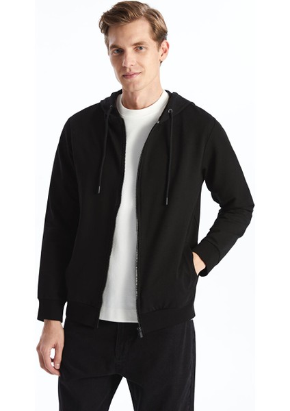 Yeni Sezon Kapusonlu Uzun Kollu Erkek Fermuarli Sweatshirt - S50824Z8