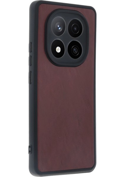 Xiaomi Redmi Note 14 Pro 4g Kılıf Aras Deri Kapak - Bordo Mrayd