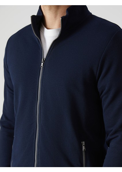 Yeni Sezon Dik Yaka Uzun Kollu Erkek Fermuarli Sweatshirt - S50831Z8 modelleri