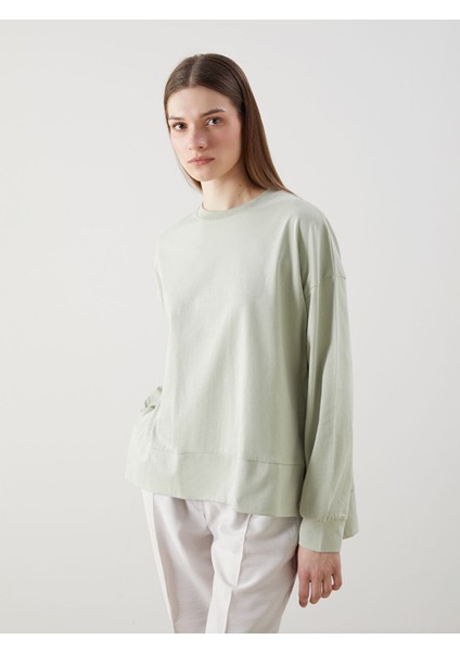 Yeni Sezon Bisiklet Yaka Kadin Sweatshirt - S5KY06Z8