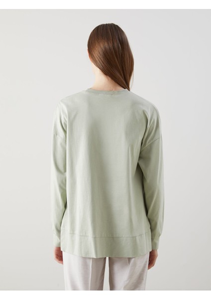 Yeni Sezon Bisiklet Yaka Kadin Sweatshirt - S5KY06Z8 fırsatları